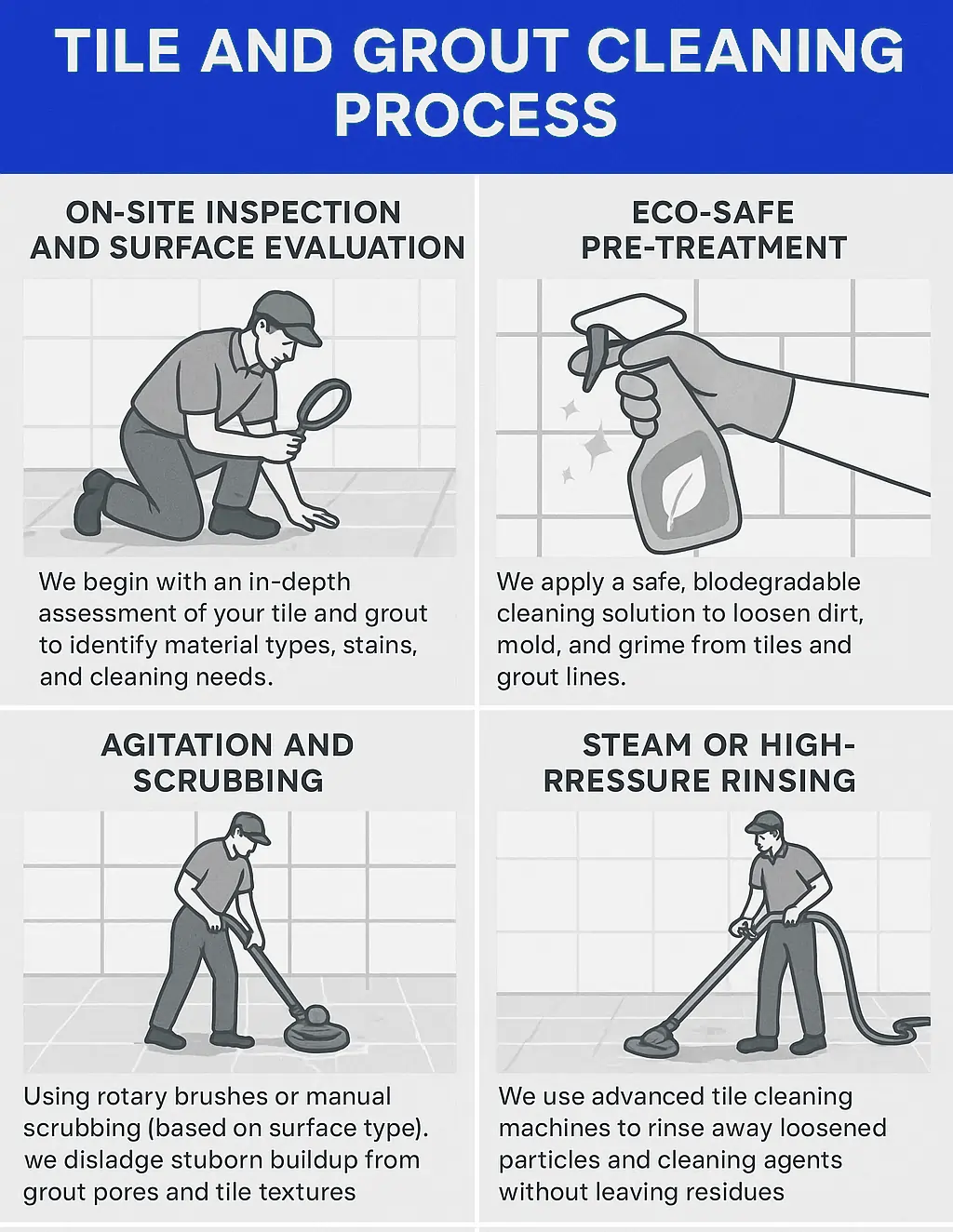 tile and grout cleaning process